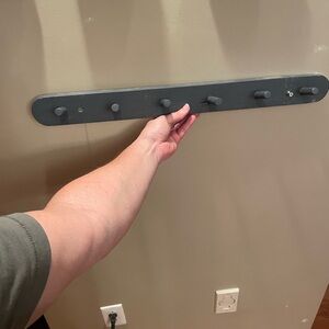 Gray Wall-Mounted Coat Rack